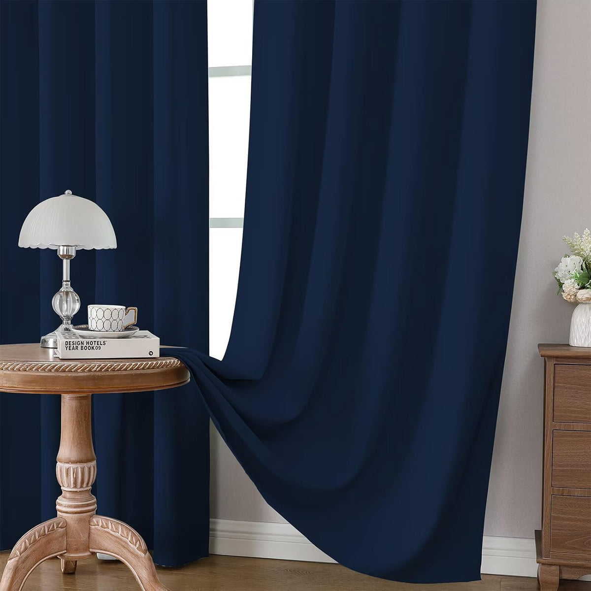Joydeco noise-reduction curtains create a calmer living space.
