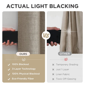 Joydeco noise-reducing curtains in a calm living room setting