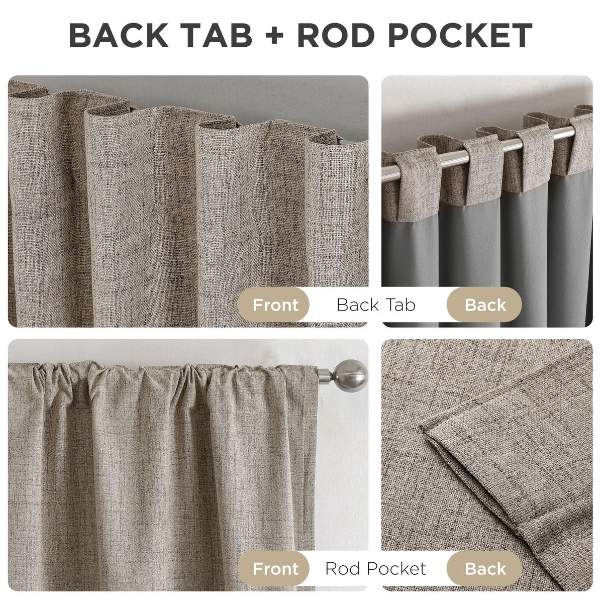 Joydeco noise-reducing heavyweight linen-like fabric creates a calm room.