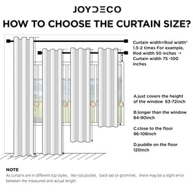 Joydeco privacy-focused curtains reduce outside visibility and minimize outdoor noise.