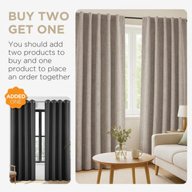 Joydeco linen-textured two-panel set in living room