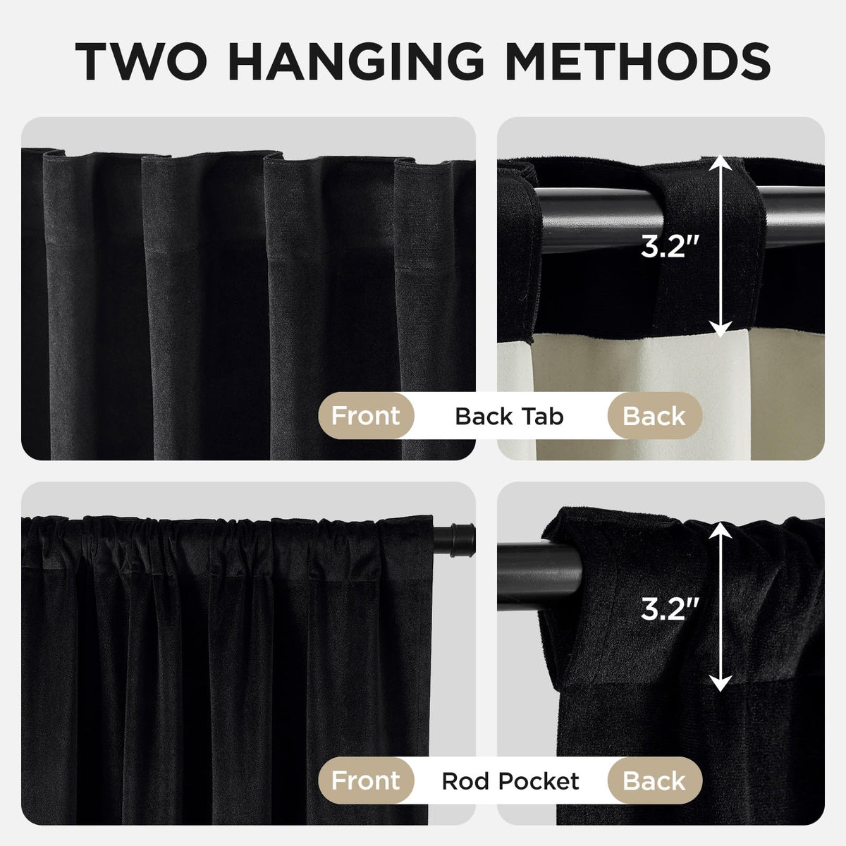Joydeco thermal insulated curtains help maintain comfortable temperatures year-round.