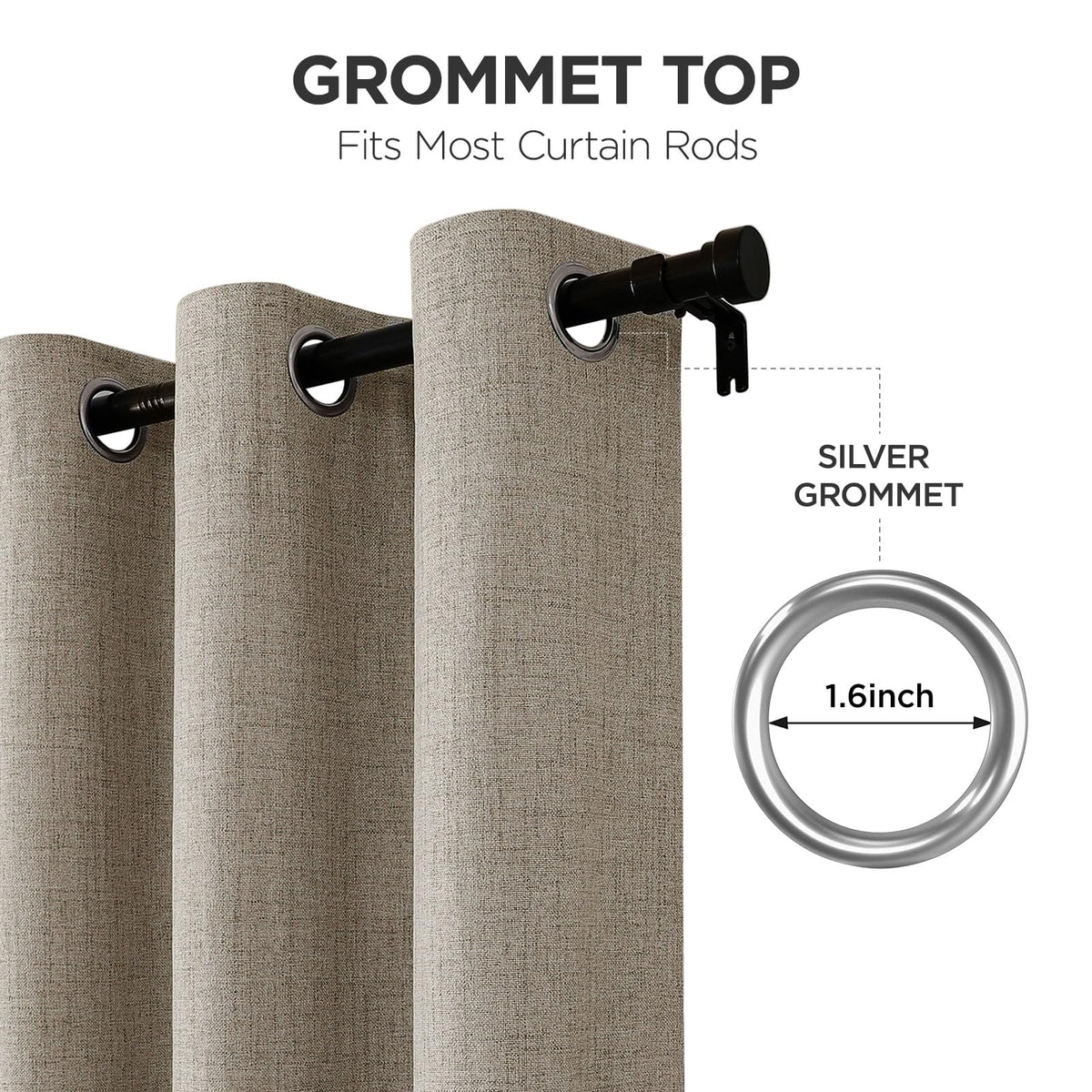 Joydeco thermal-insulation curtains silhouette demonstrating heat-control potential