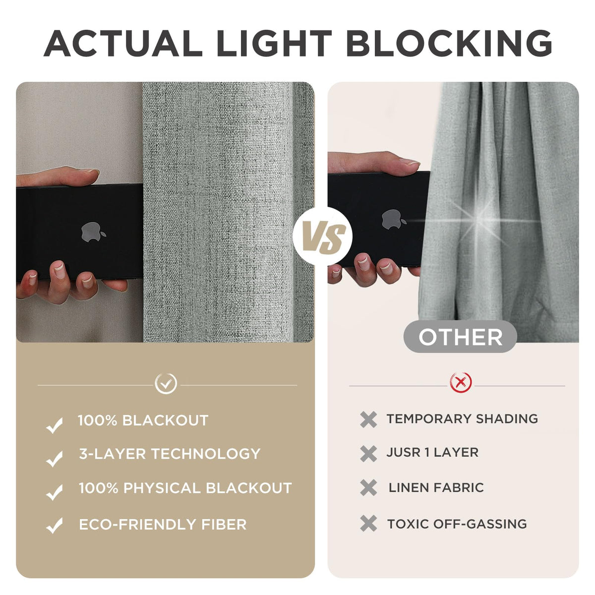 Joydeco two-panel set provides full coverage for standard windows.