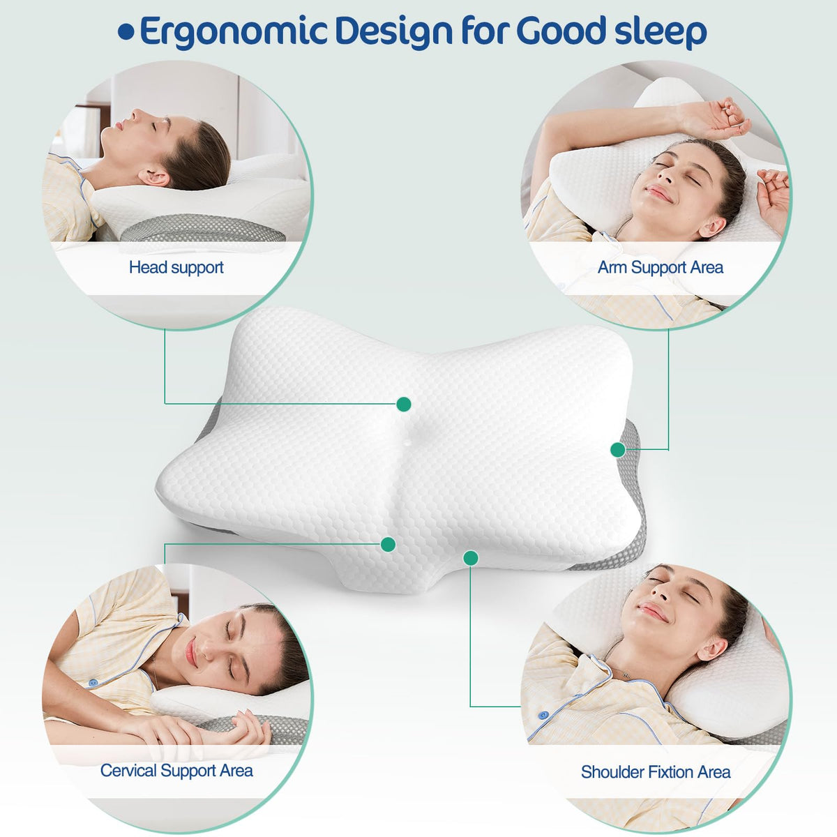 JOYENERGY dual-height pillow with removable layer adapts to posture.
