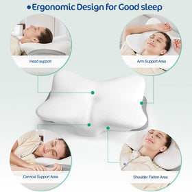 JOYENERGY dual-height pillow with removable layer adapts to posture.