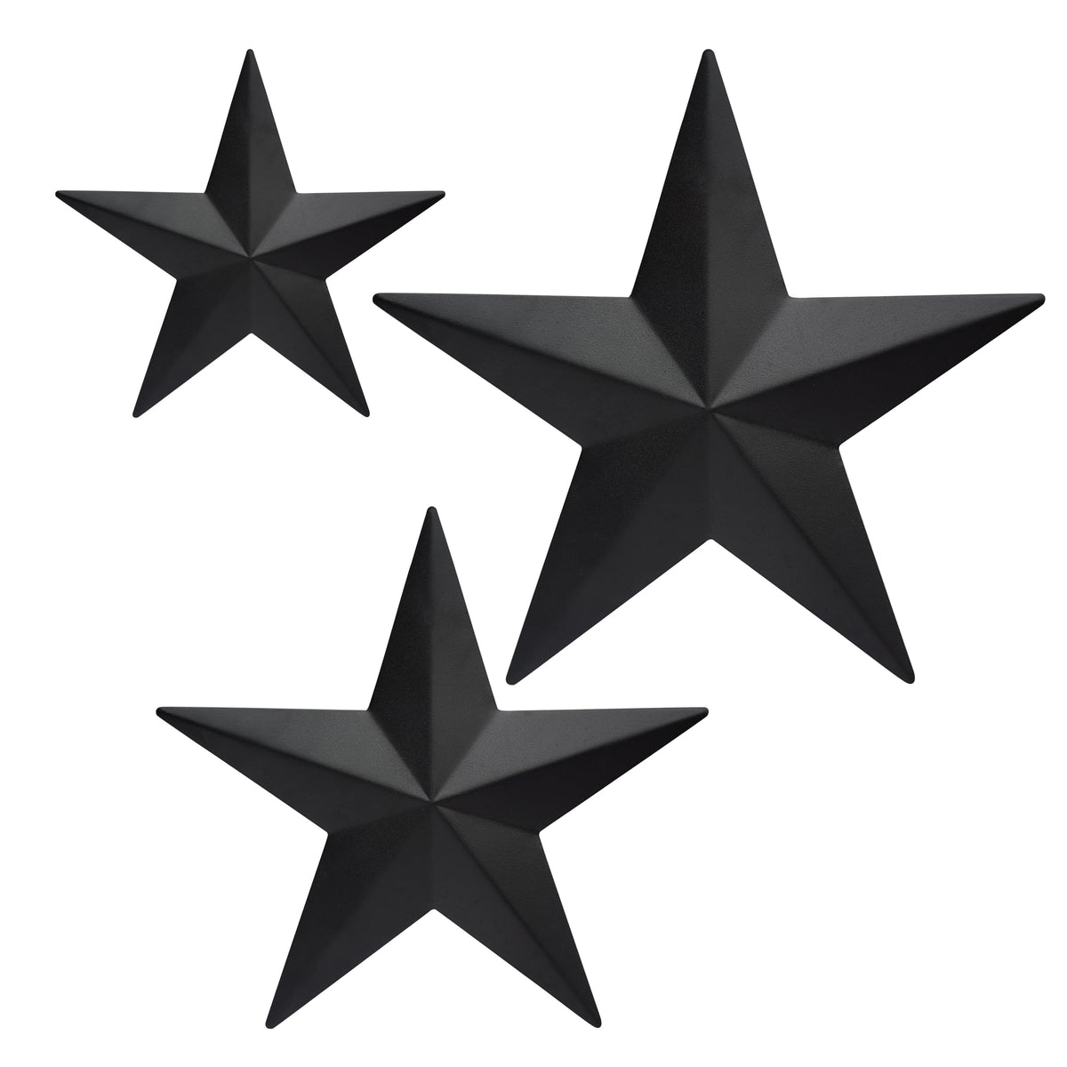 JoyEvy 6-inch black barn star wall decor with an easy-hang hook.