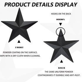 JoyEvy metal star hardware includes a back hook for simple hanging.