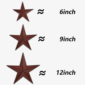 JoyEvy Texas star iron wall decor measures 6-inch for outdoor porch styling.