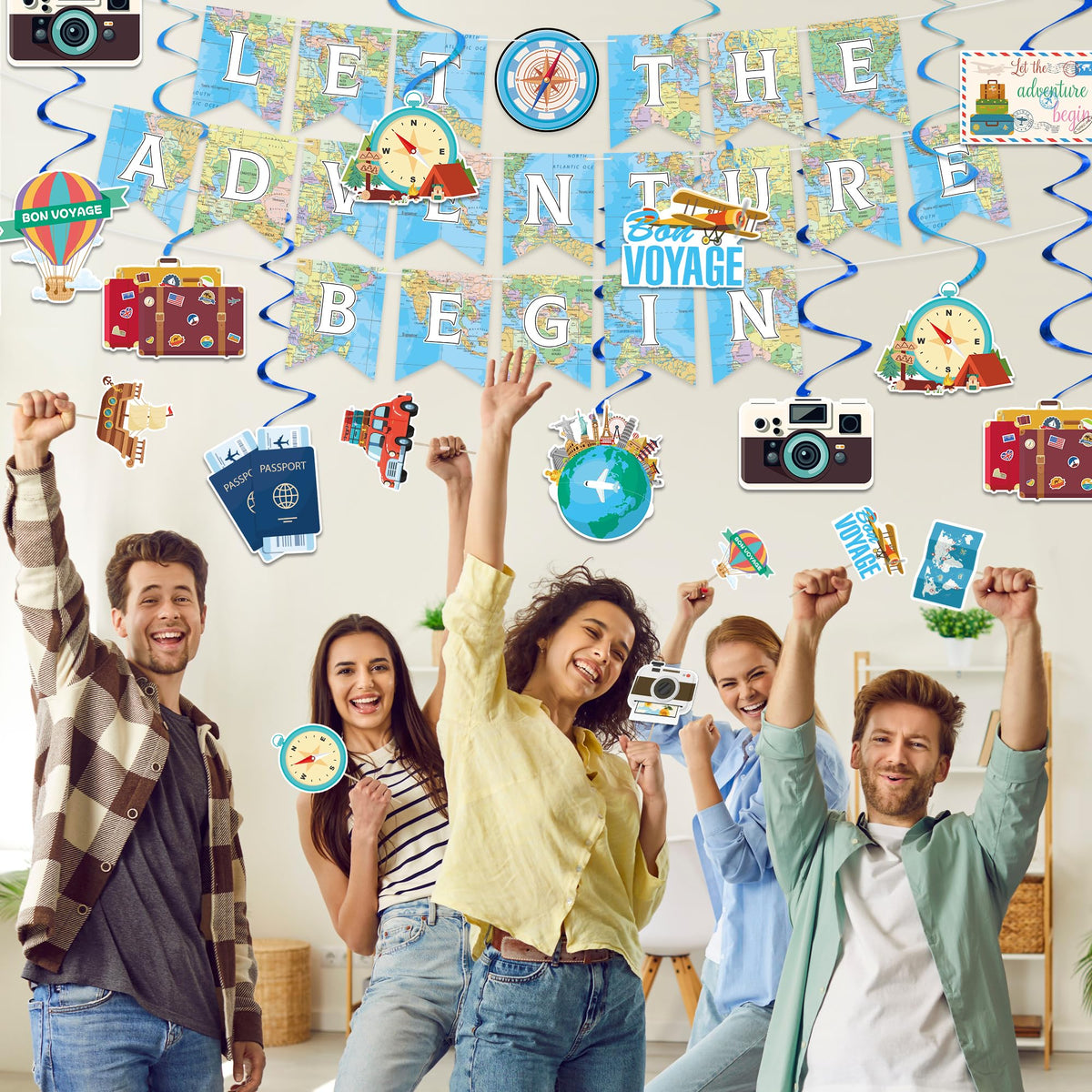 Joyful Start premium banner material that is reusable and easy to store