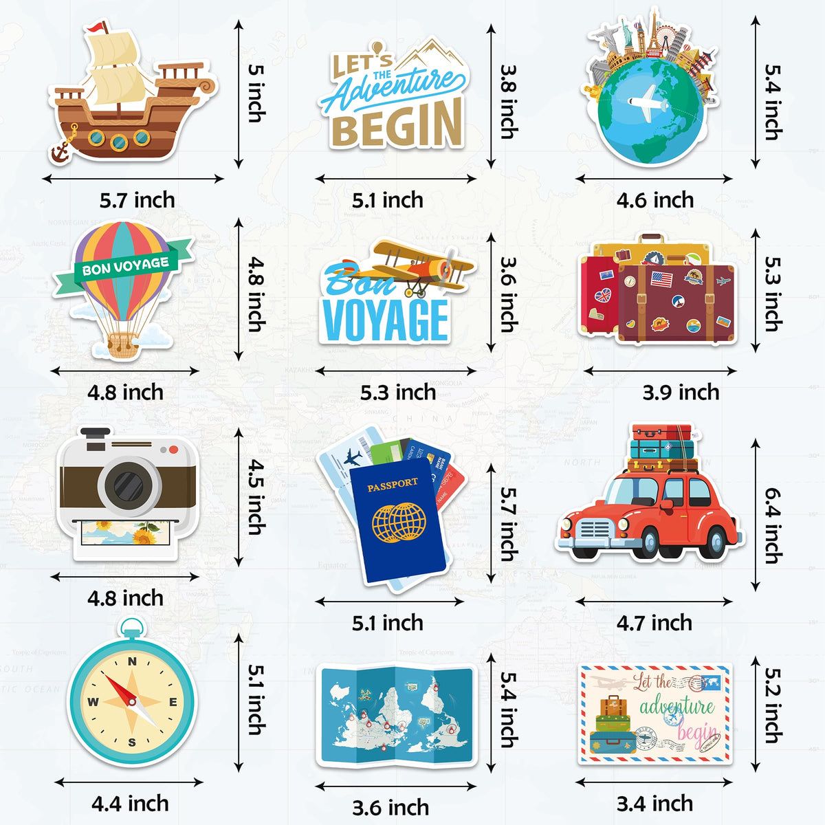 Joyful Start travel photo props to capture memorable party moments