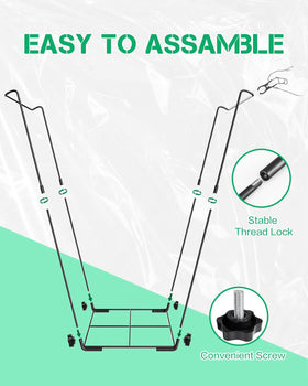 Joyhalo 30-45 gallon compatible bag holder keeps large bags open.