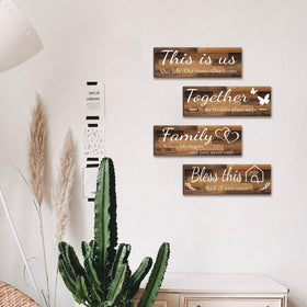 Joyhawk bedroom wall decor sign adds subtle, cozy warmth.