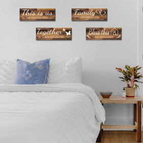 Joyhawk Bless This Home wall sign invites positivity in any room.