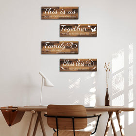 Joyhawk living room wall art brightens common areas with warm messages.