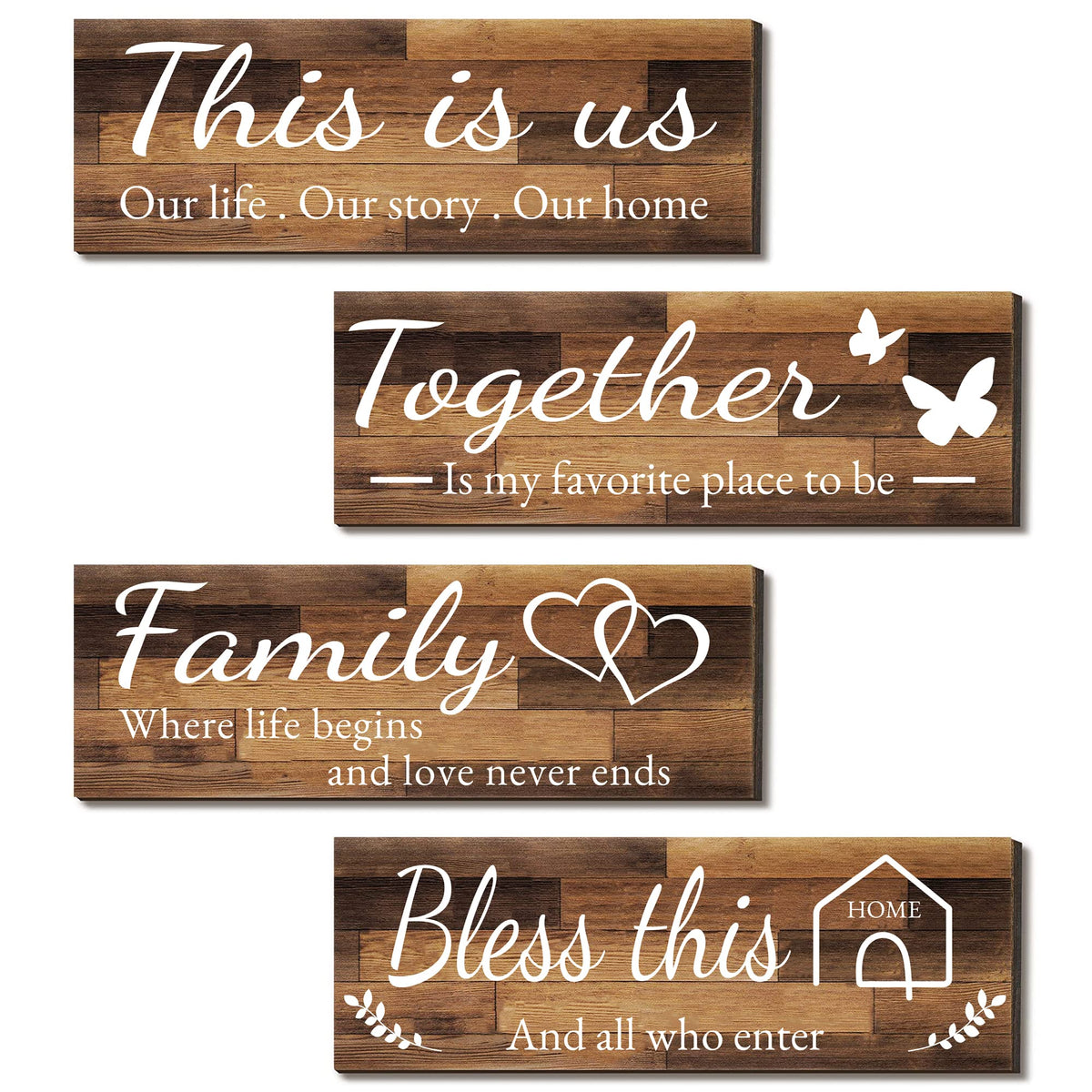 Joyhawk This Is Us wall sign adds warm farmhouse charm to living spaces.
