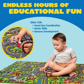 JOYIN city life playmat showing airport area for travel role play