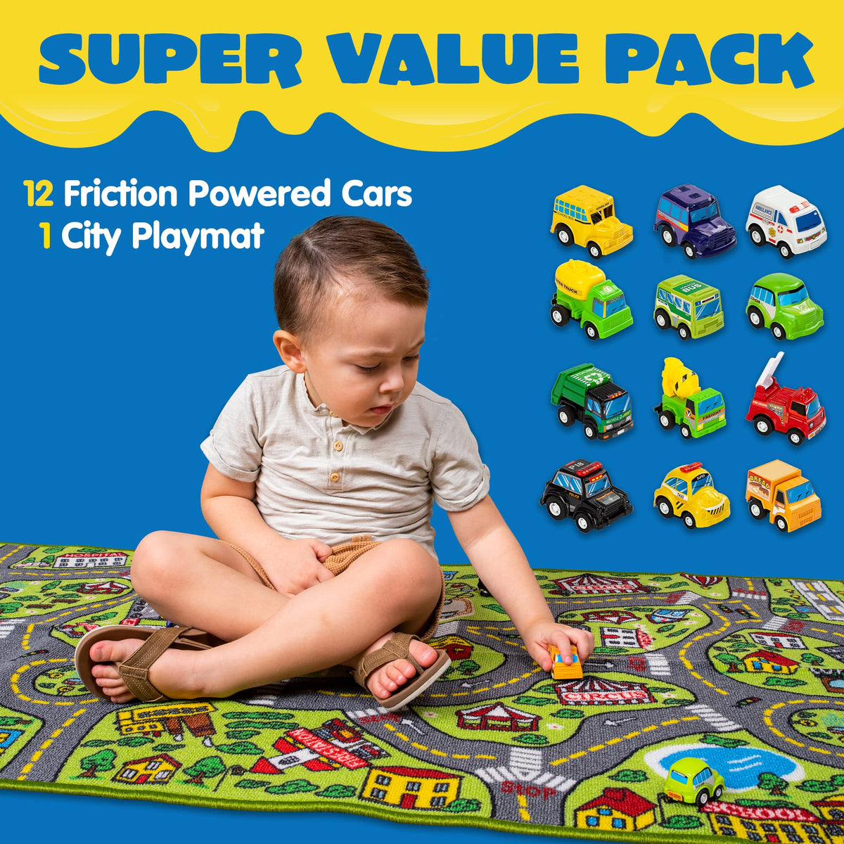 JOYIN city life playmat featuring hospital scene to spark stories