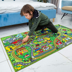 JOYIN City Pretend Play Rug provides a large, durable play area.