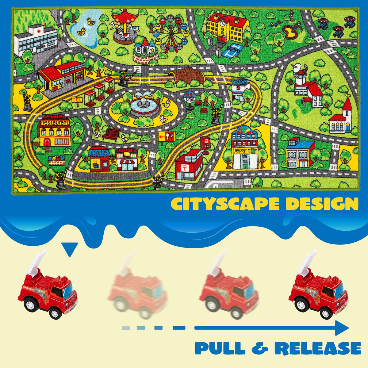 JOYIN Garbage Truck pullback vehicle for recycling-themed playtime.