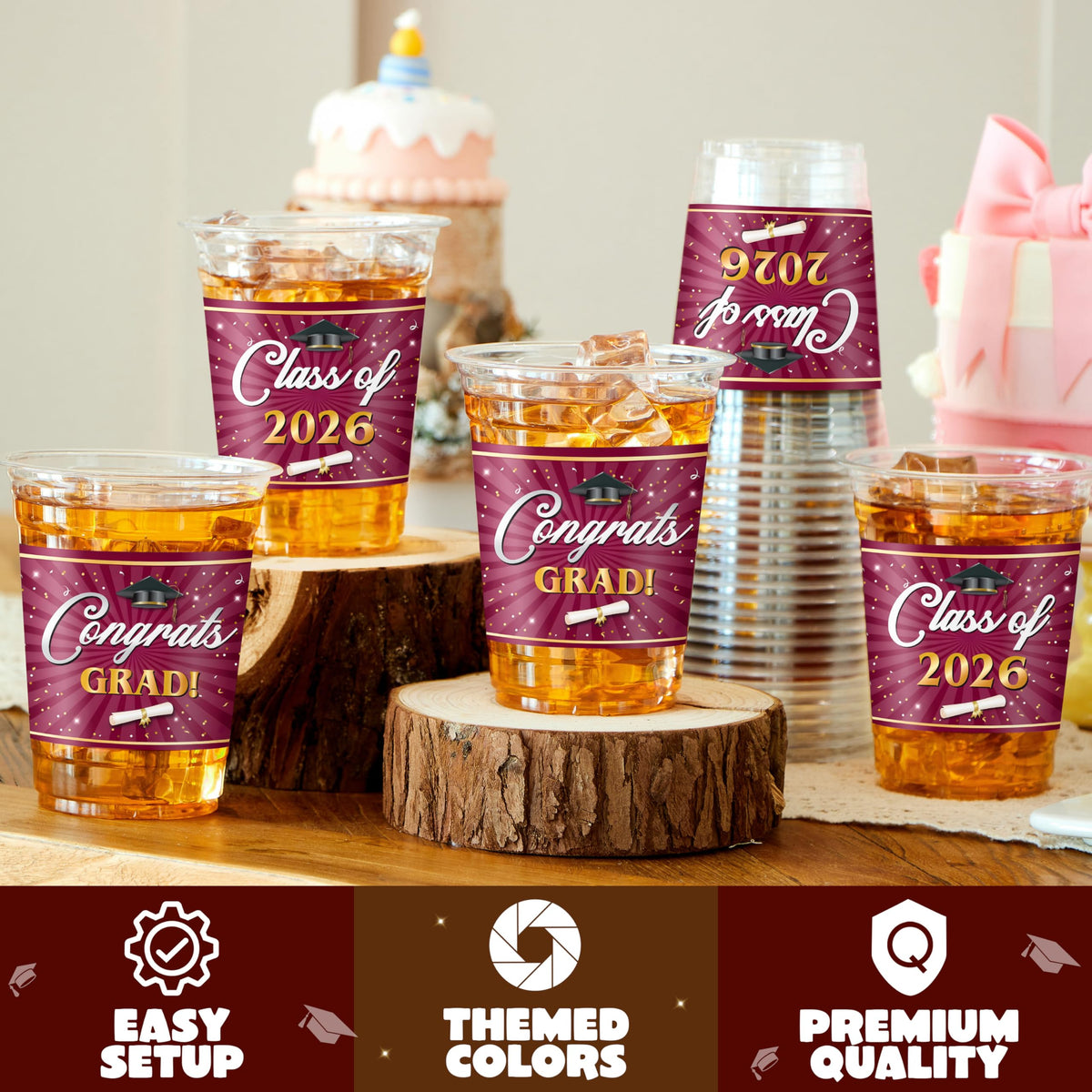JOYIN class of 2026 design close-up ideal for themed table decor