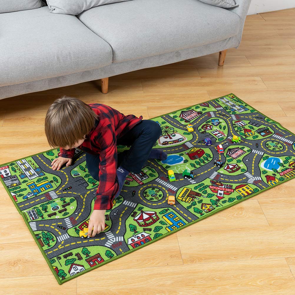 JOYIN nylon pile playmat with non slip backing for safer play