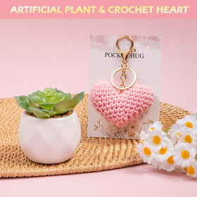 Joyliss handmade soap with crochet heart and greeting card
