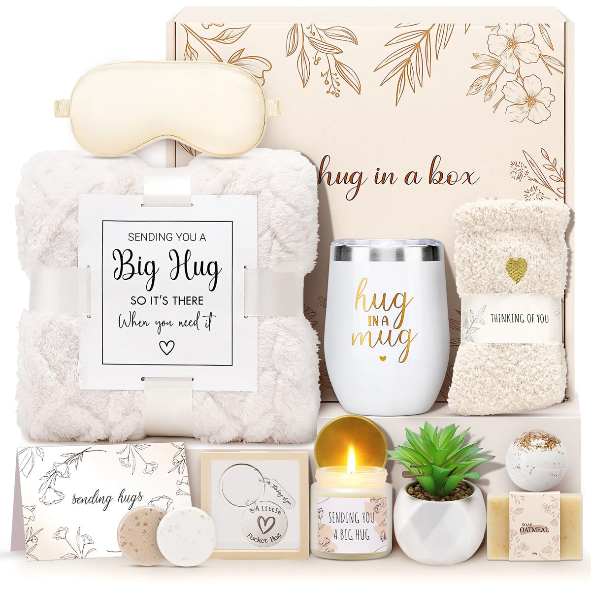 Joyliss sympathy gift basket blanket for warm comfort after loss