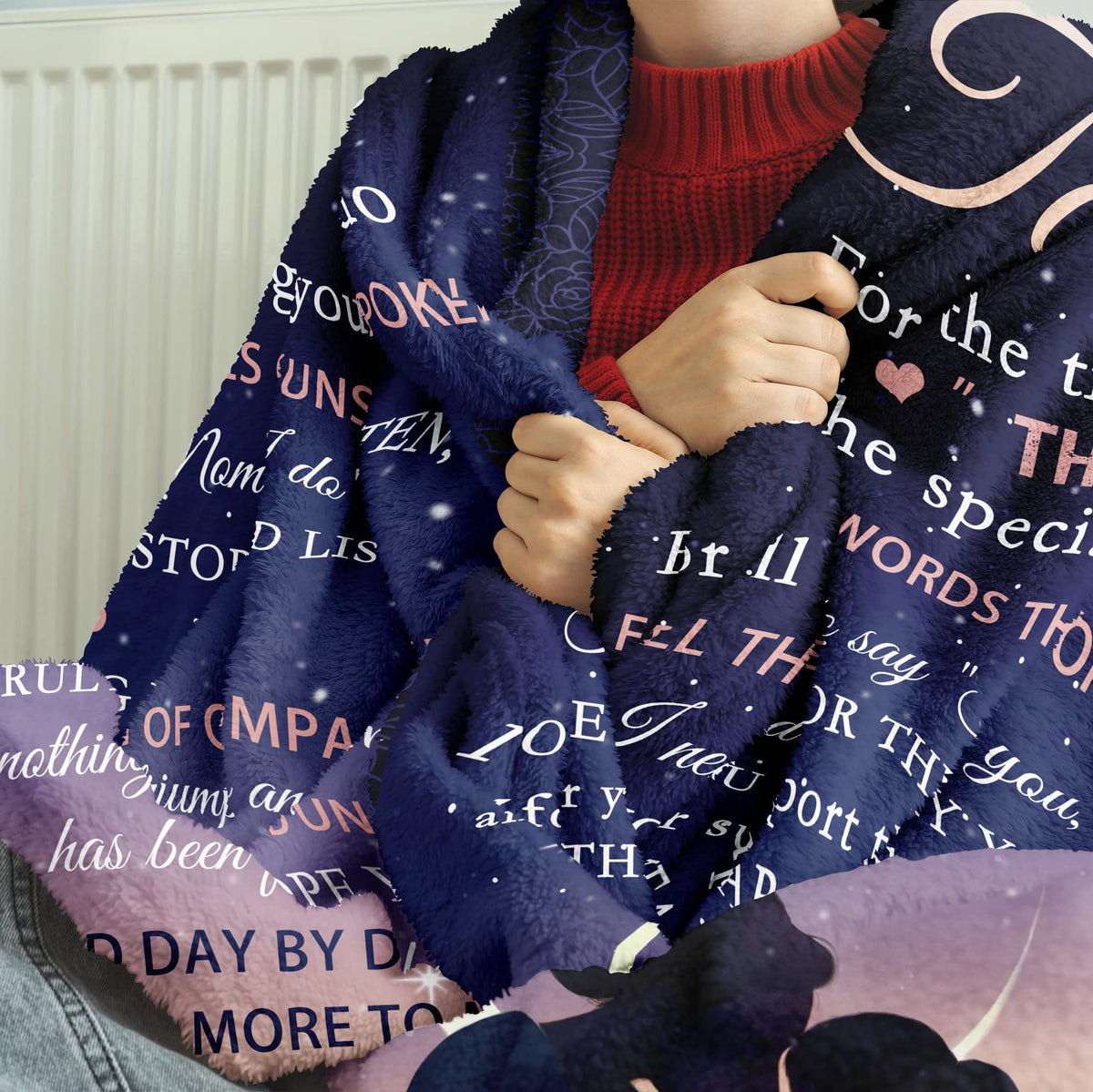 Joyloce Mom Blanket sherpa warmth, cozy for chilly evenings