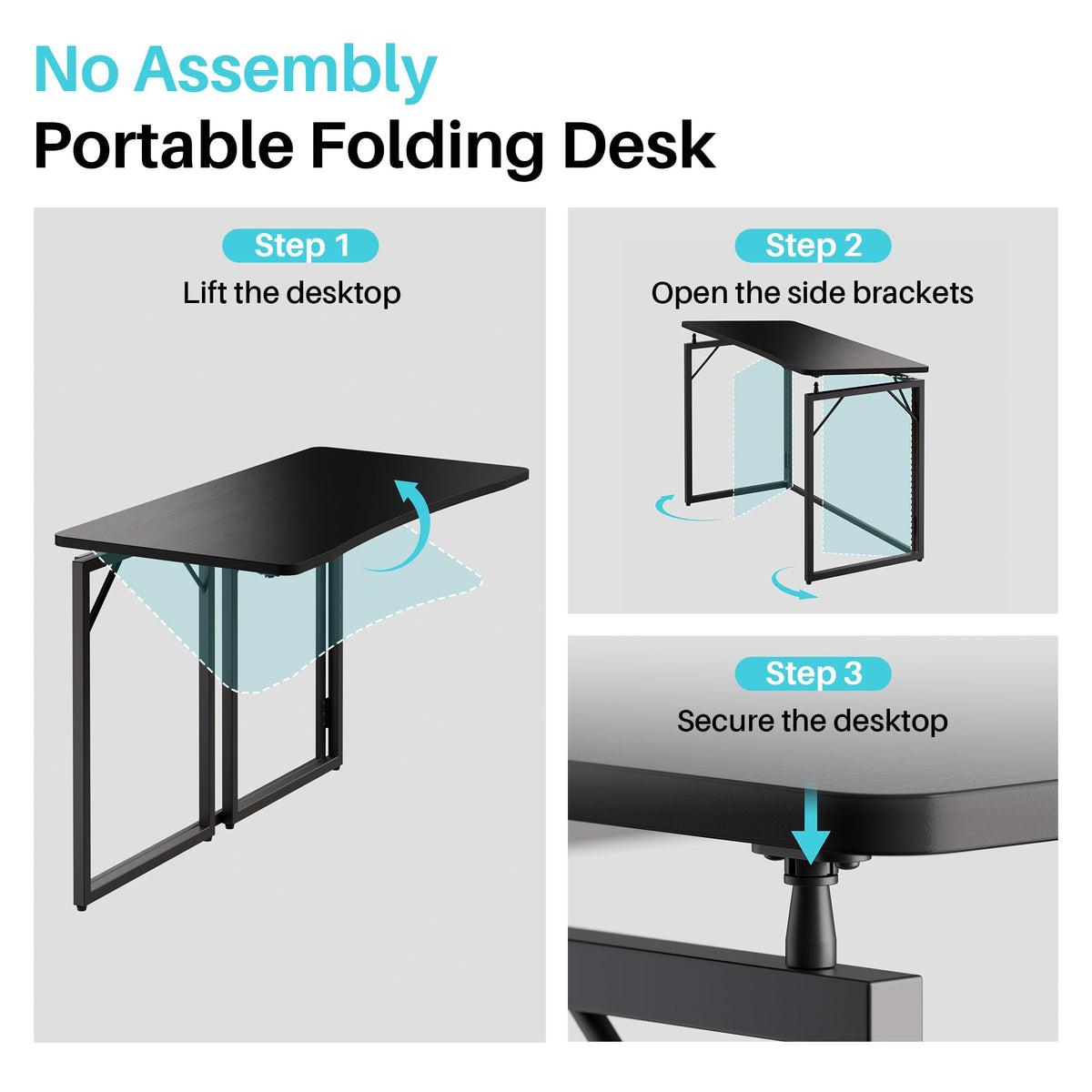 Joymoop dorm room folding desk fits small spaces.