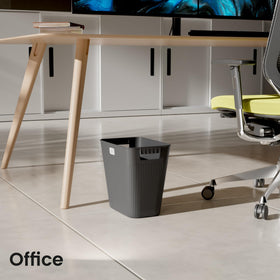 Durable plastic construction of JOYMOOP wastebasket
