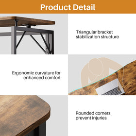 JOYMOOP folding desk lightweight 14.55 pounds for easy carrying.