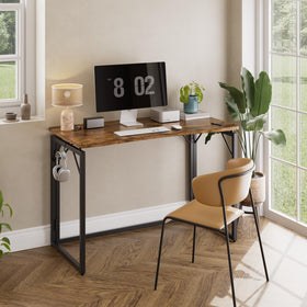 JOYMOOP folding desk shows easy no-assembly setup for fast use.