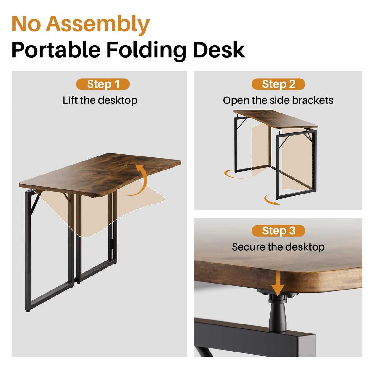 JOYMOOP folding desk portable for road trips or camping setups.