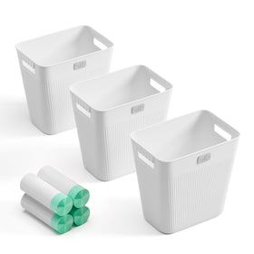 JOYMOOP slim trash can 3-pack, space-saving solution for tight spaces