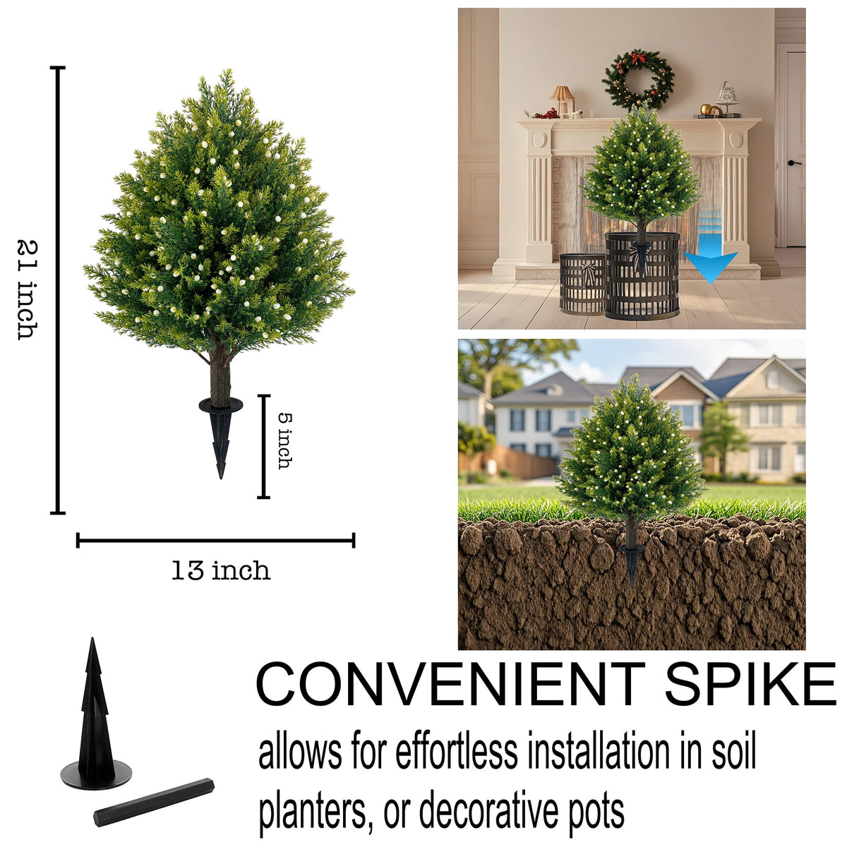JoyPower cedar topiary suitable for indoor and outdoor use