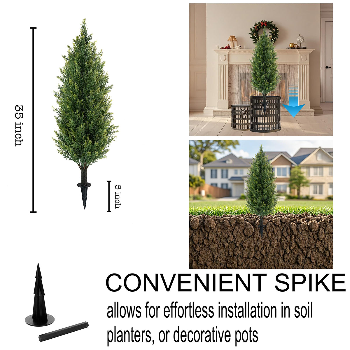 JoyPower no-watering topiaries save time while staying green year-round.