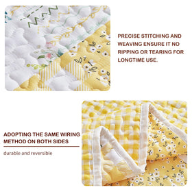 Joyreap quilt on a tidy bed demonstrates all-season warmth and lightweight feel