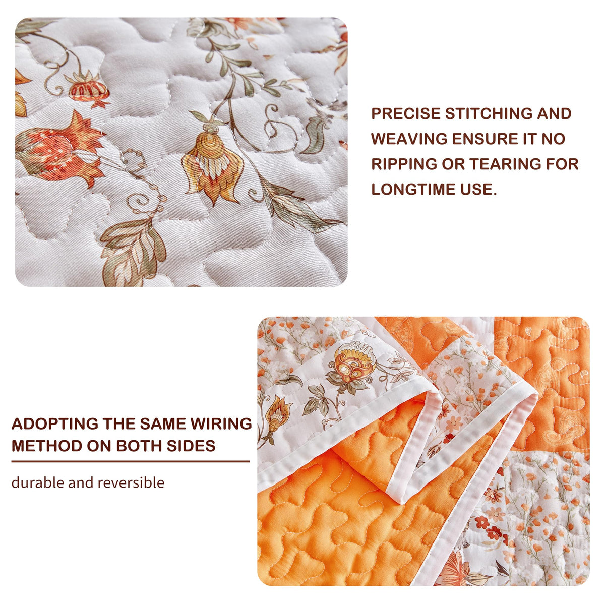 Joyreap three-piece quilt set includes quilt and two shams.