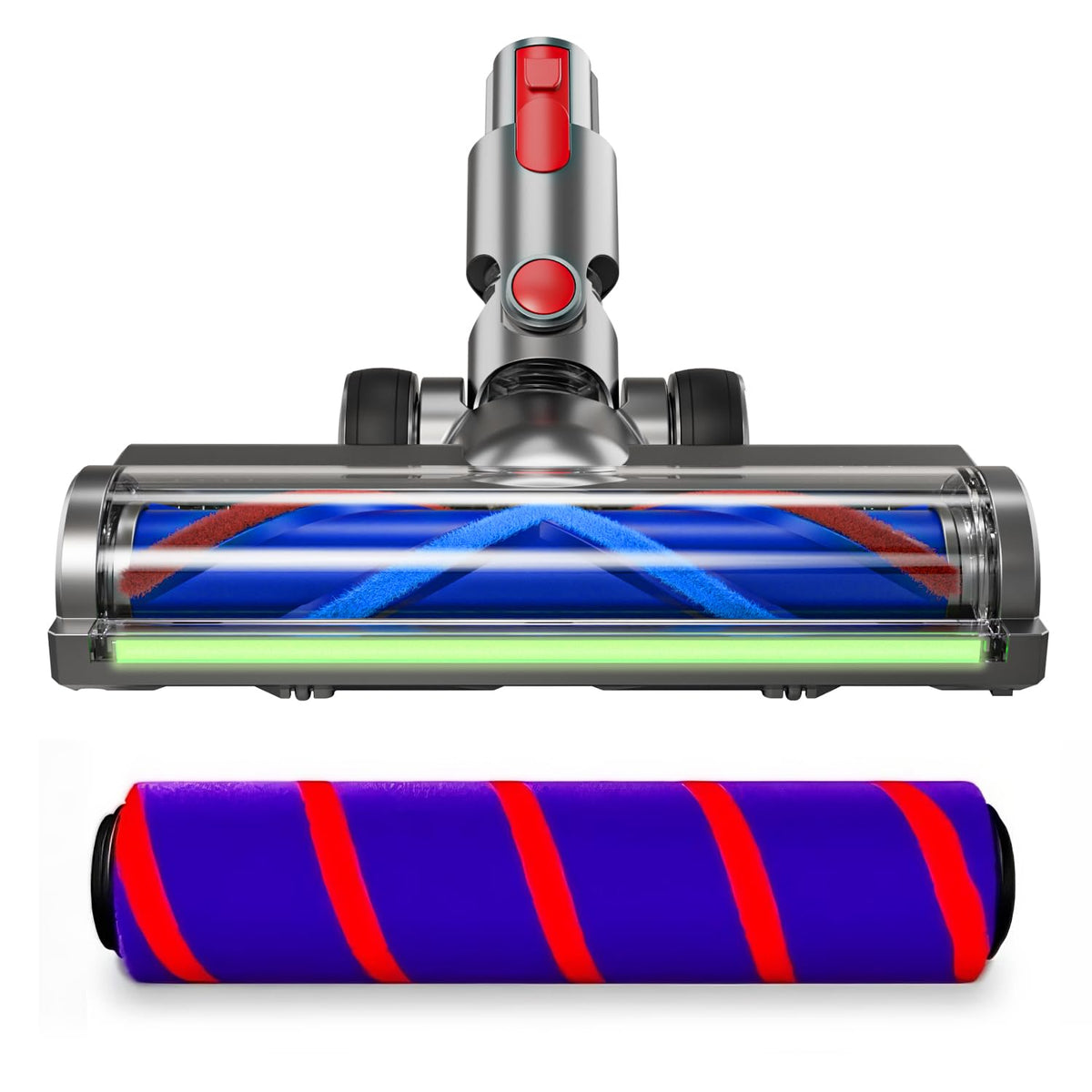 JOYSIHO Dyson head with wide floor roller cleans hard floors smoothly