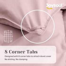 Joysoul care-ready, machine-washable comforter with cold-water gentle cycle.