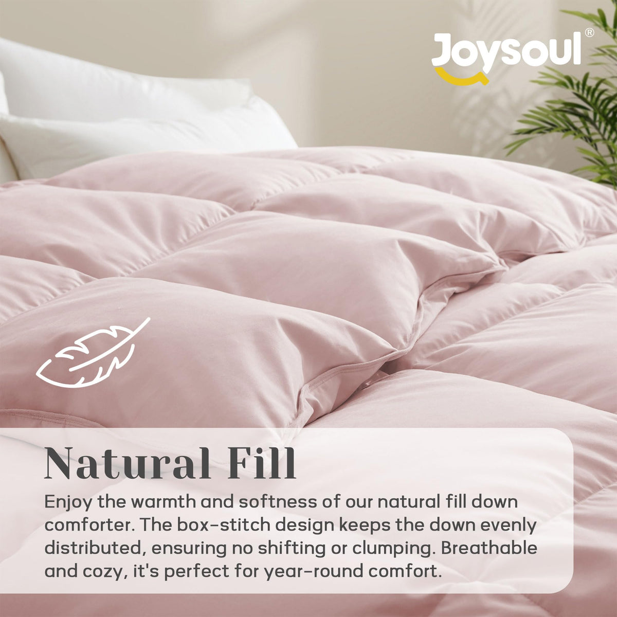 Joysoul comforter corner-loops detail ensures duvet cover stays put.