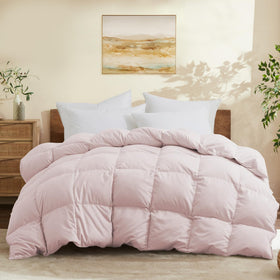 Joysoul queen-size down comforter unfolded, showing plush fabric for restful sleep.