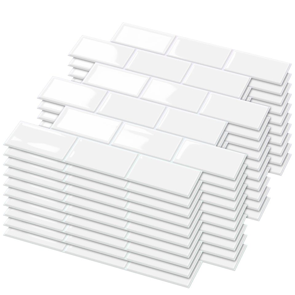 Joysticky 12x12 laser crystal texture tile in white, durable and easy to install.