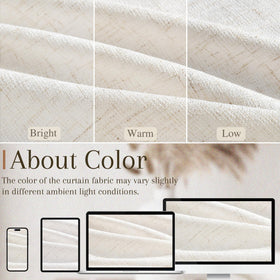 Joywell back-tabs hanging option offers a casual modern vibe.
