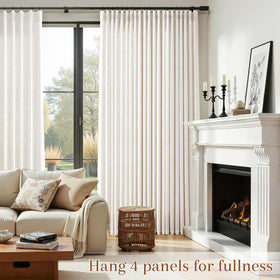 Joywell linen blend fabric close-up shows natural texture and premium drape.