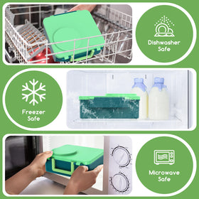 JoyYum bento box in green showcases durable BPA-free design.