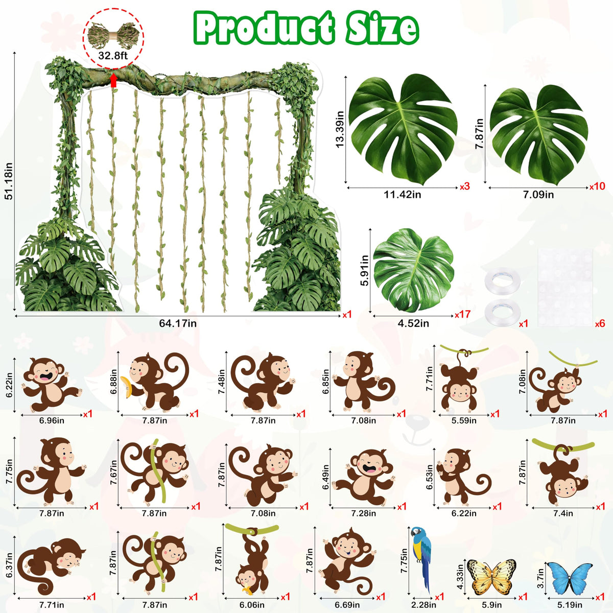 JPfezry animal cutouts create playful jungle scenes for storytelling.