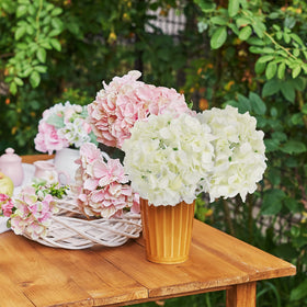 JPSOR silk hydrangea bloom adding natural-looking decor