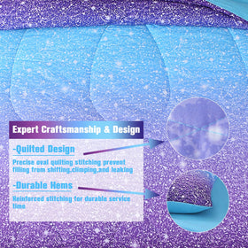 JQinHome glitter bed ambience shot highlighting color depth and glow